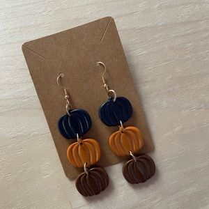 Adorable, set of pumpkin earrings